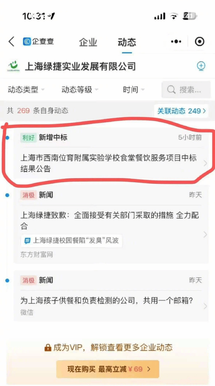 上海“臭味学生餐”供应商被立案侦查当日再次中标