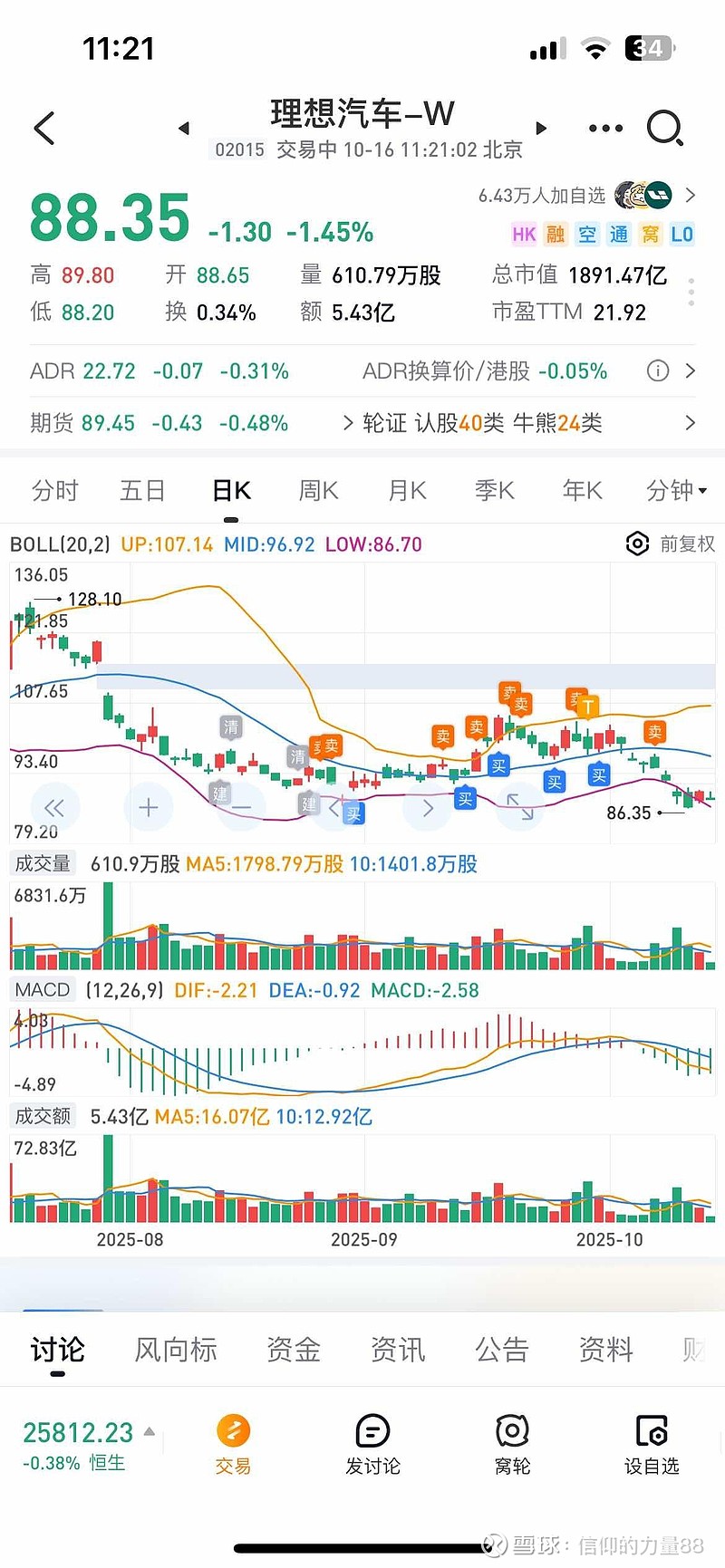 理想汽车股票(理想汽车股票美股)