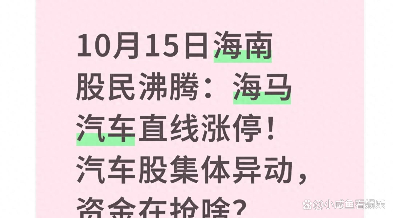 海马汽车股票(海马汽车股票为什么涨停)